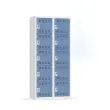 Vestiaire multicases - 2 colonnes de 5 cases - 180x80 cm - Gris/bleu - Vinco INDUSTRIES photo du produit