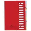 Trieur extensible carte lustr&eacute;e - 12 onglets - Rouge - FIDUCIAL photo du produit