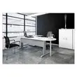 Bureau BUENOS AIRES - Plateau blanc et pieds aluminium - 120x80 cm photo du produit