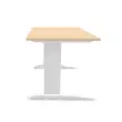 Bureau Buenos Aires - 140 x 80 cm - Plateau h&ecirc;tre et pieds blancs - Fiducial photo du produit