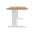 Bureau Buenos Aires - 140 x 80 cm - Plateau noyer et pieds blancs - Fiducial photo du produit