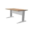Bureau Buenos Aires - 140 x 80 cm - Plateau noyer et pieds blancs - Fiducial photo du produit
