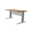 Bureau Buenos Aires - 140 x 80 cm - Plateau noyer et pieds aluminium - Fiducial photo du produit