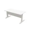 Bureau BUENOS AIRES - Plateau blanc et pieds alu - 160 x 80 cm - Fiducial photo du produit