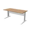 Bureau Buenos Aires - 160 x 80 cm - Plateau noyer et pieds blancs - Fiducial photo du produit