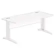 Bureau BUENOS AIRES - blanc et pieds blancs 180x80 cm photo du produit