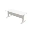 Bureau BUENOS AIRES - Plateau blanc et pieds aluminium - 180x80 cm photo du produit