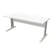 Bureau BUENOS AIRES - Plateau blanc et pieds aluminium - 180x80 cm photo du produit