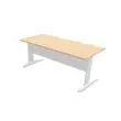 Bureau Buenos Aires - Plateau h&ecirc;tre et pieds blancs - 180x80 cm photo du produit