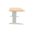Bureau Buenos Aires - 180 x 80 cm - Plateau hêtre pieds alu - Fiducial photo du produit