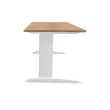 Bureau Buenos Aires - 180 x 80 cm - Plateau noyer et pieds blancs - Fiducial photo du produit