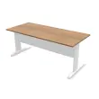 Bureau Buenos Aires - 180 x 80 cm - Plateau noyer et pieds blancs - Fiducial photo du produit
