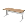 Bureau Buenos Aires - 180 x 80 cm - Plateau noyer et pieds blancs - Fiducial photo du produit
