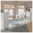 Bureau BUENOS AIRES compact retour à gauche blanc/blanc, L160 photo du produit