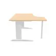 Bureau BUENOS AIRES compact retour à gauche hêtre/blanc, L160 photo du produit