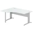 Bureau BUENOS AIRES compact retour &agrave; gauche gris/alu, L160 photo du produit