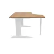 Bureau BUENOS AIRES compact retour à gauche noyer/blanc, L160 photo du produit