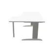 Bureau BUENOS AIRES compact retour à droite blanc/alu, L160 photo du produit