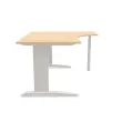Bureau Buenos Aires - 160 cm - Retour &agrave; droite - H&ecirc;tre/alu photo du produit