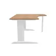Bureau BUENOS AIRES compact retour à droite noyer/blanc, L160 photo du produit