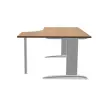 Bureau BUENOS AIRES compact retour à droite noyer/blanc, L160 photo du produit
