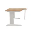 Bureau BUENOS AIRES compact retour &agrave; droite noyer/alu, L160 photo du produit