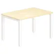 Bureau BRUXELLES 120 x 80 hêtre - pieds blancs photo du produit