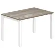 Bureau BRUXELLES 120 x 80 noyer - pieds blancs photo du produit