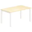 Bureau BRUXELLES 140 x 80 hêtre - pieds blancs photo du produit