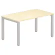 Bureau BRUXELLES 140 x 80 h&ecirc;tre - pieds aluminium photo du produit