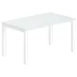 Bureau BRUXELLES 140 x 80 gris - pieds blancs photo du produit
