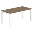 Bureau BRUXELLES 160 x 80 noyer - pieds blancs photo du produit