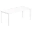 Bureau BRUXELLES 180 x 80 blanc - pieds blancs photo du produit