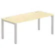 Bureau BRUXELLES 180 x 80 h&ecirc;tre - pieds aluminium photo du produit