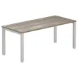 Bureau BRUXELLES 180 x 80 noyer - pieds aluminium photo du produit