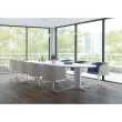 Table réunion ovale 200x120 hêtre/aluminium photo du produit