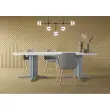 Table réunion ovale 200x120 hêtre/aluminium photo du produit
