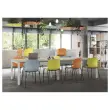 Table modulaire rectangulaire 120 x 60blanc / noir photo du produit