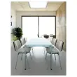 Table modulaire rectangulaire 120 x 60blanc / noir photo du produit