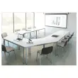 Table modulaire rectangulaire 120 x 60blanc / noir photo du produit