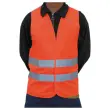 Gilet de sécurité orange fluo - 2 bandes rétrofléchissantes - VISO photo du produit