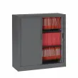 Armoire basse métallique - 100 x 100 cm - Anthracite photo du produit