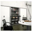 Armoire haute &agrave; rideaux - 198 x 120 cm - Alu et blanc photo du produit