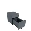 Caisson mobile métallique - 2 tiroirs - Anthracite photo du produit