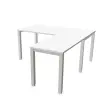 Retour BRUXELLES 98 x 60 plateau blanc-pieds alu photo du produit