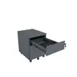Caisson mobile 2 tiroirs - Anthracite - Monté photo du produit