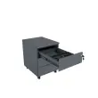 Caisson mobile m&eacute;tallique -  3 tiroirs - Anthracite - Mont&eacute; photo du produit