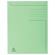 50 Chemises 3 rabats carton 280 g - Format A4 - vert - Exacompta photo du produit