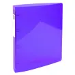 Classeur 4 anneaux polypropylène transparent glacé - Dos 4 cm - violet - Exacompta photo du produit