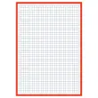Bloc 30 feuilles de fiches bristol rouge A5 5x5 photo du produit